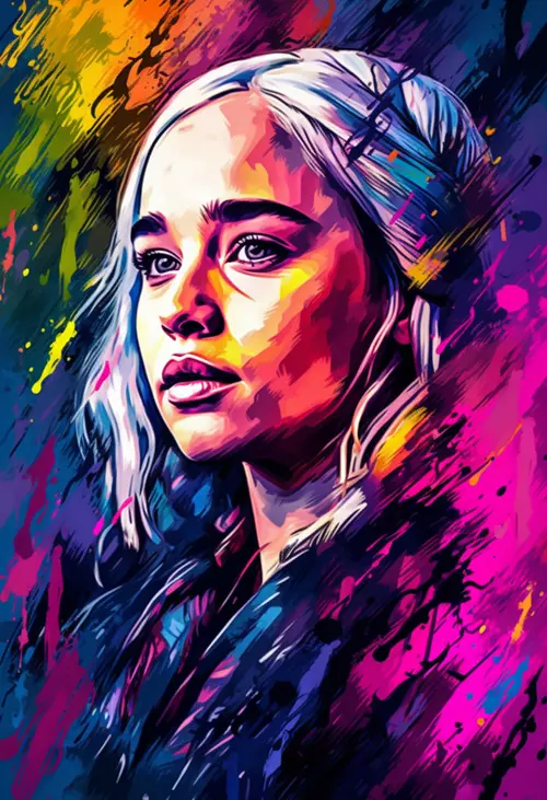 abstract digital art daenerys targaryen 