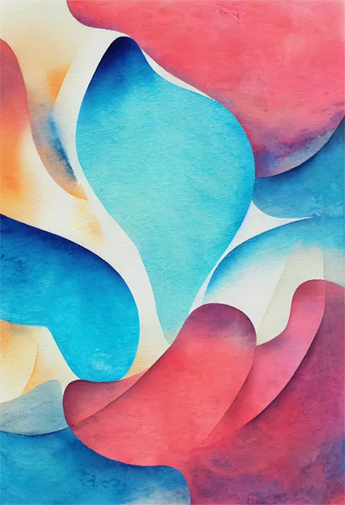 abstract geometric watercolor digital artwork