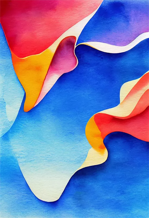 abstract geometric watercolor digital artwork