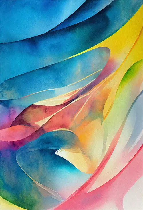 abstract geometric watercolor digital artwork