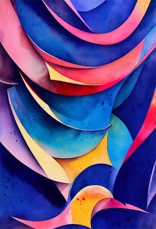 abstract geometric watercolor 