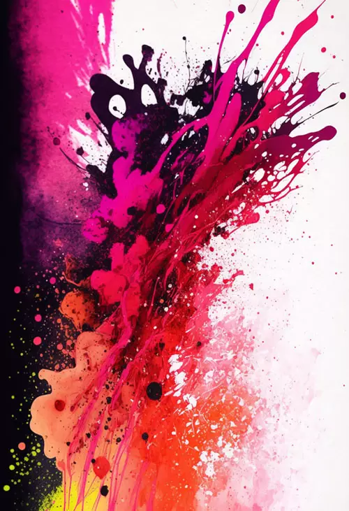 abstract acrylic splash ink