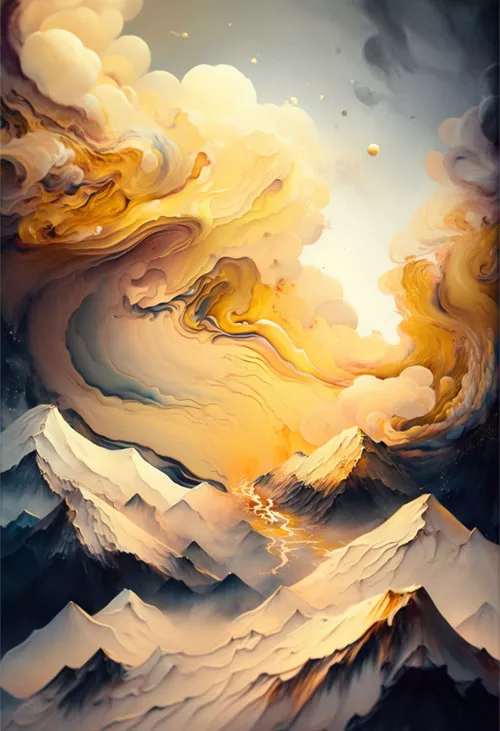 abstract landscape digital artwork