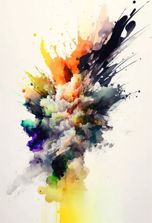 abstract watercolor digital artwork