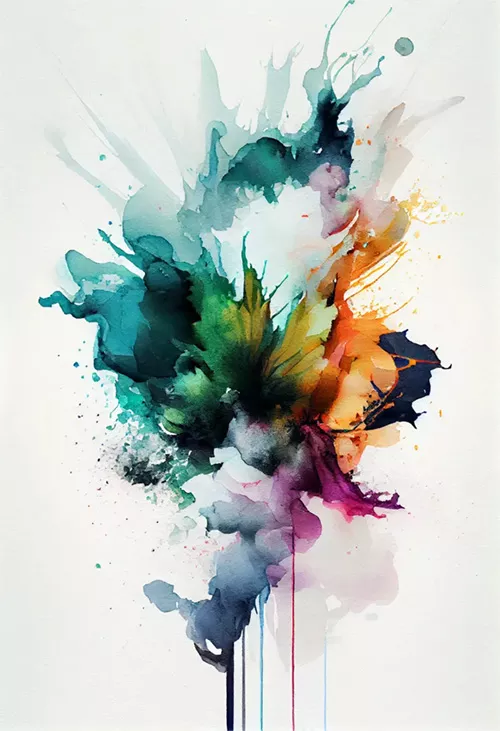 abstract watercolor digital artwork