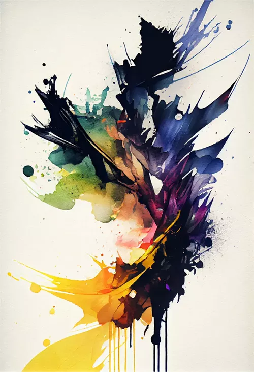 abstract watercolor digital artwork